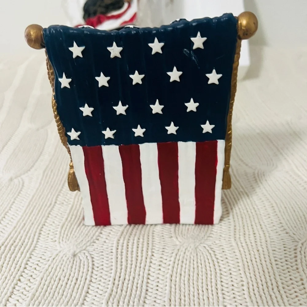 Vintage Avery Patriotic Bald Eagle Bookends NWOT Heavy Flag Colors Study Decor